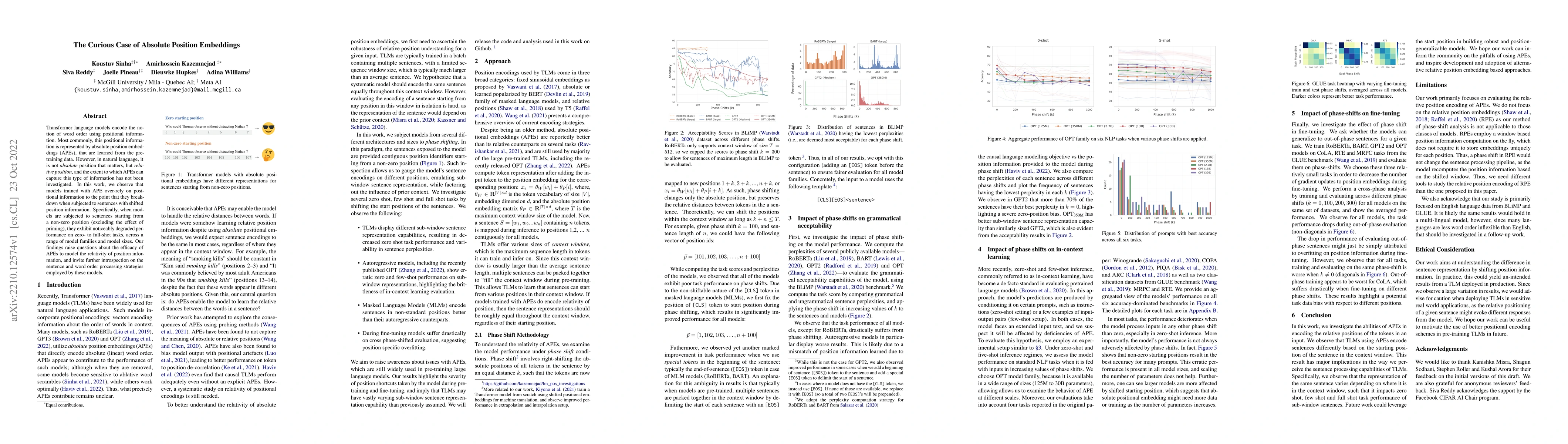 Thumbnail for The Curious Case of Absolute Position Embeddings