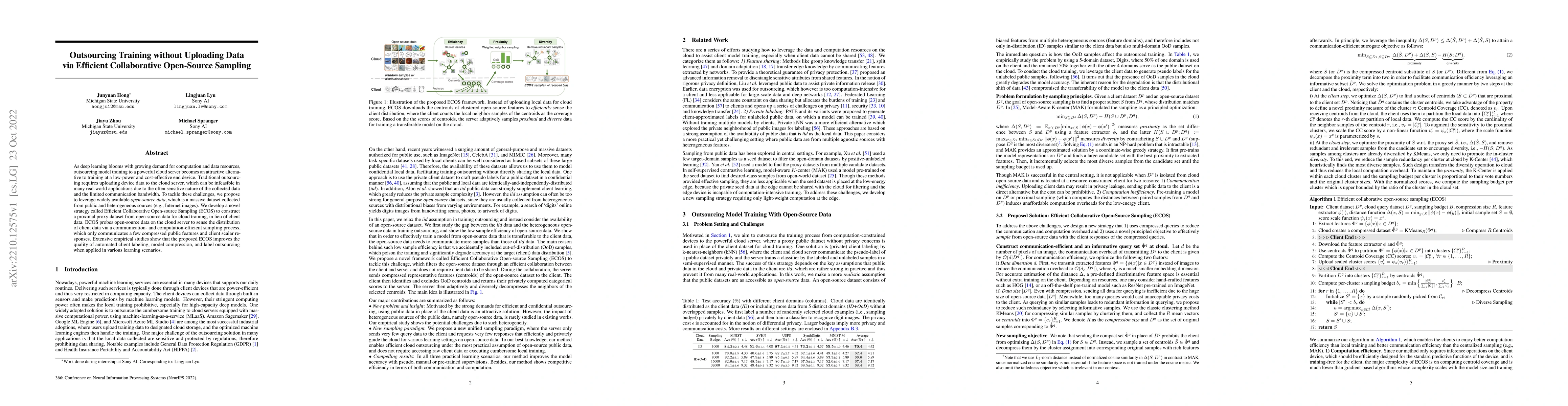 Thumbnail for Outsourcing Training without Uploading Data via Efficient Collaborative
  Open-Source Sampling