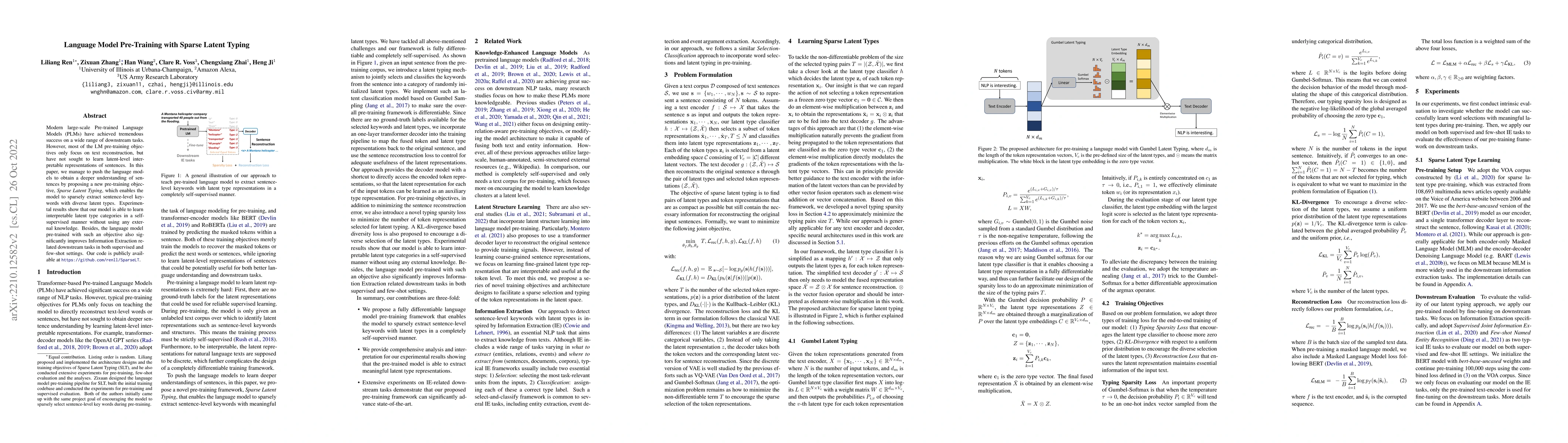 Thumbnail for Language Model Pre-Training with Sparse Latent Typing