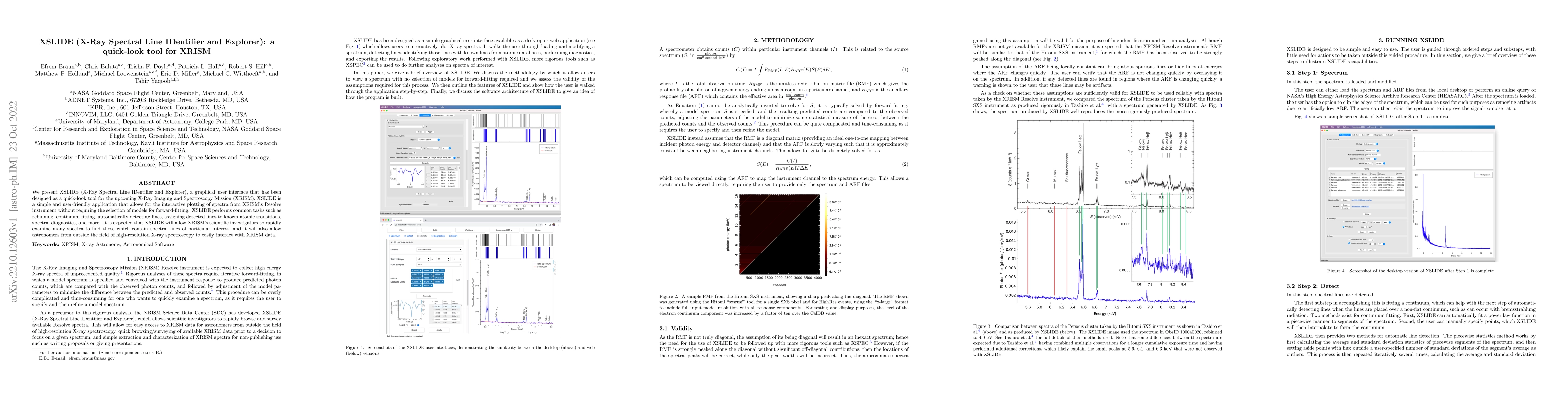 Thumbnail for XSLIDE (X-Ray Spectral Line IDentifier and Explorer): a quick-look tool
  for XRISM