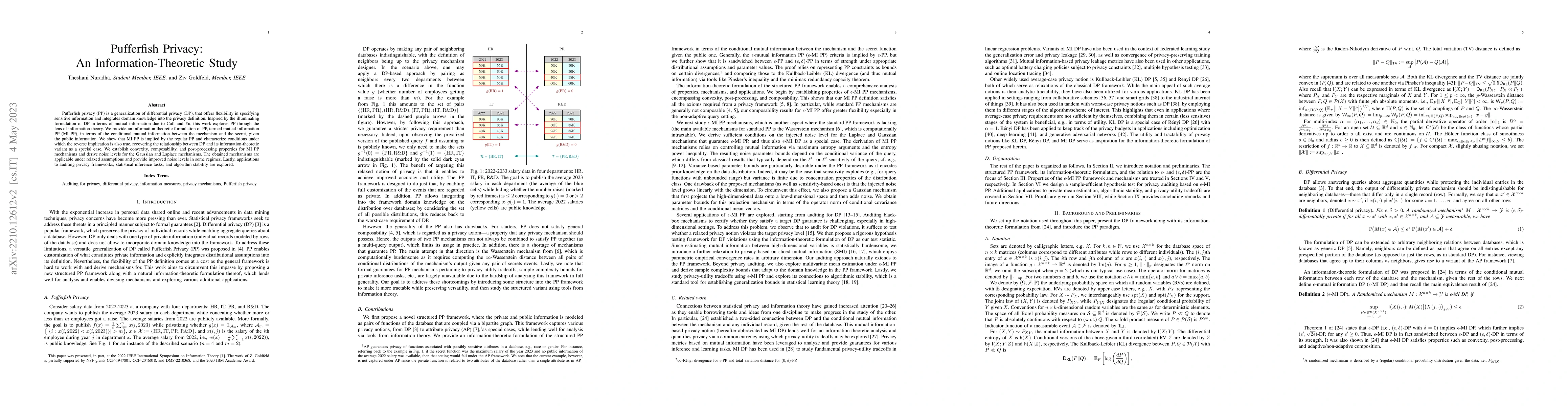 Thumbnail for Pufferfish Privacy: An Information-Theoretic Study