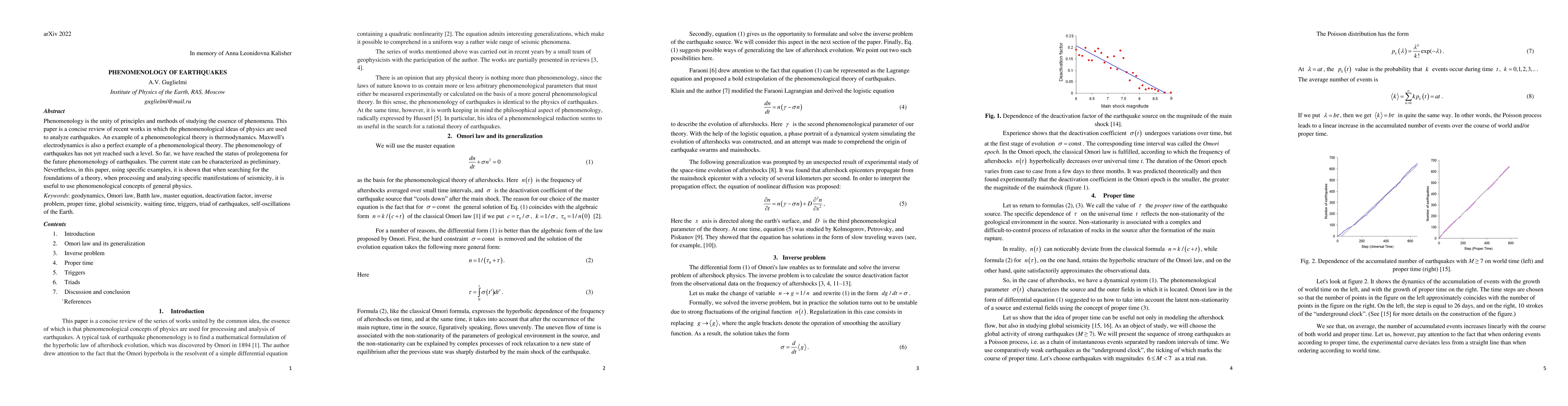 Thumbnail for Phenomenology of earthquakes