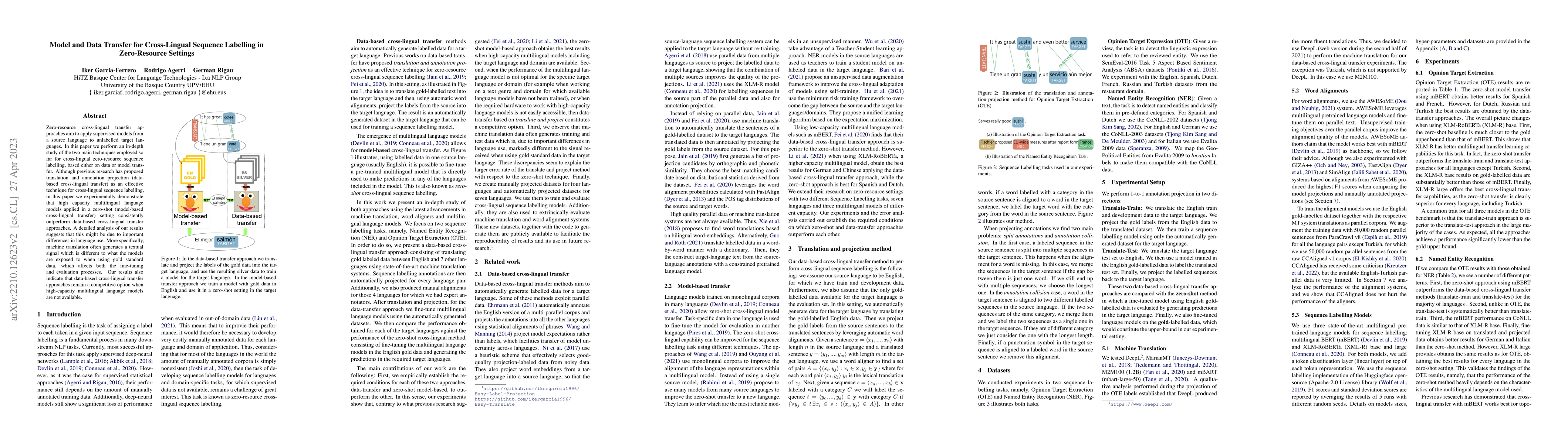 Thumbnail for Model and Data Transfer for Cross-Lingual Sequence Labelling in
  Zero-Resource Settings