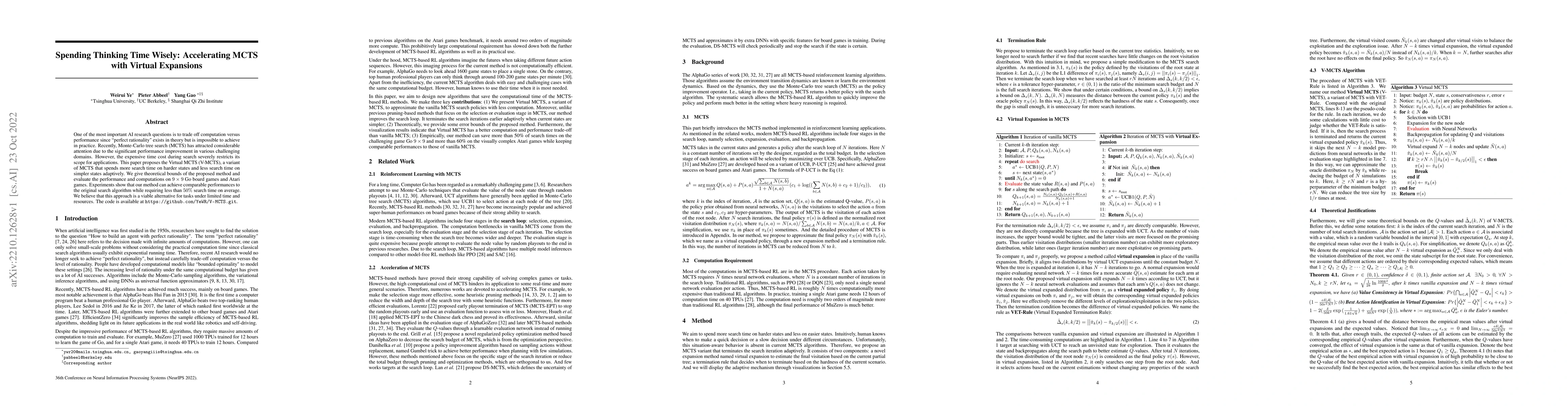 Thumbnail for Spending Thinking Time Wisely: Accelerating MCTS with Virtual Expansions