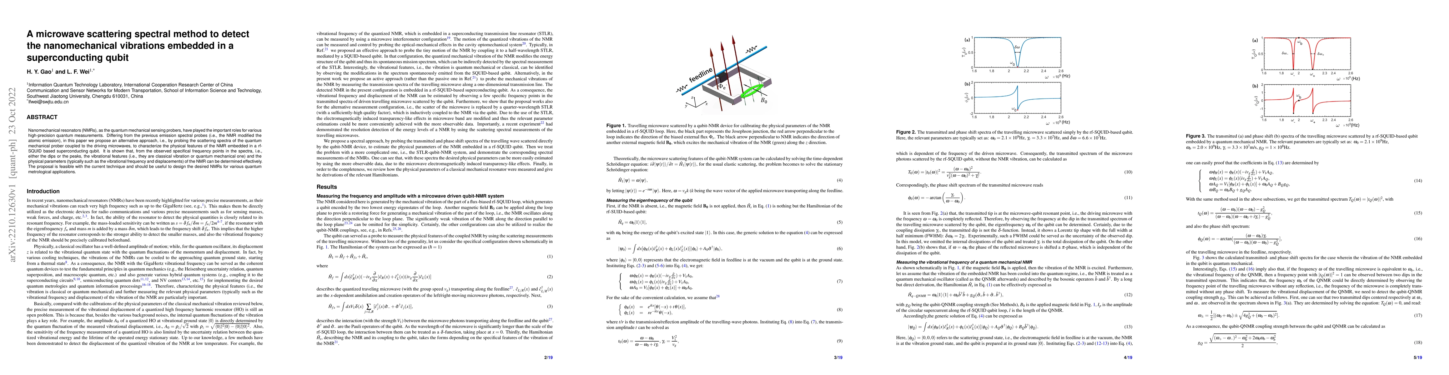 Thumbnail for A microwave scattering spectral method to detect the nanomechanical
  vibrations embedded in a superconducting qubit