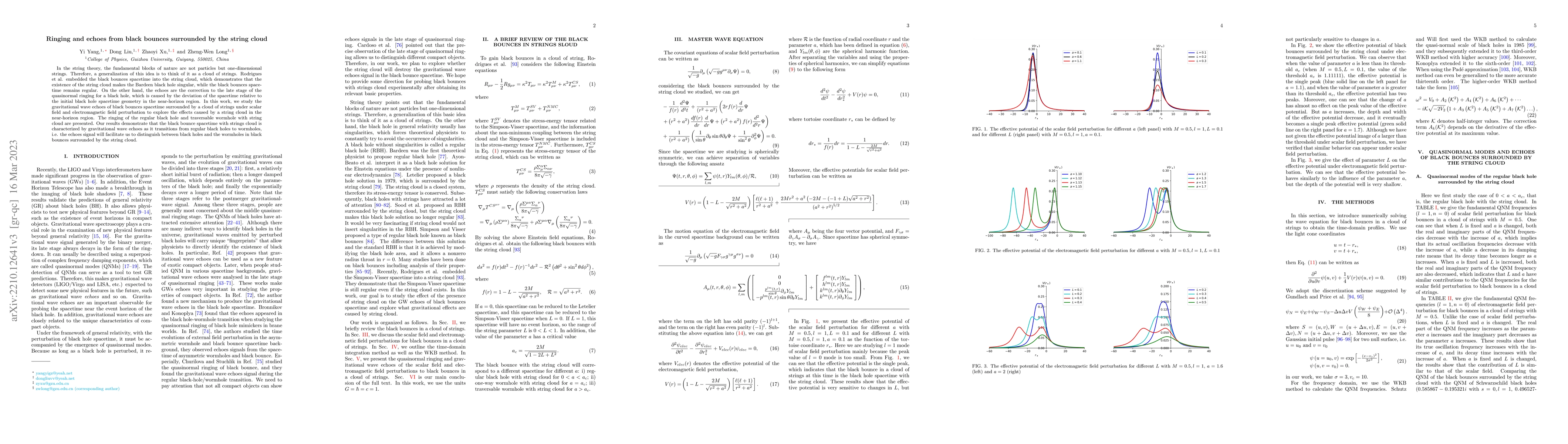 Thumbnail for Ringing and echoes from black bounces surrounded by the string cloud