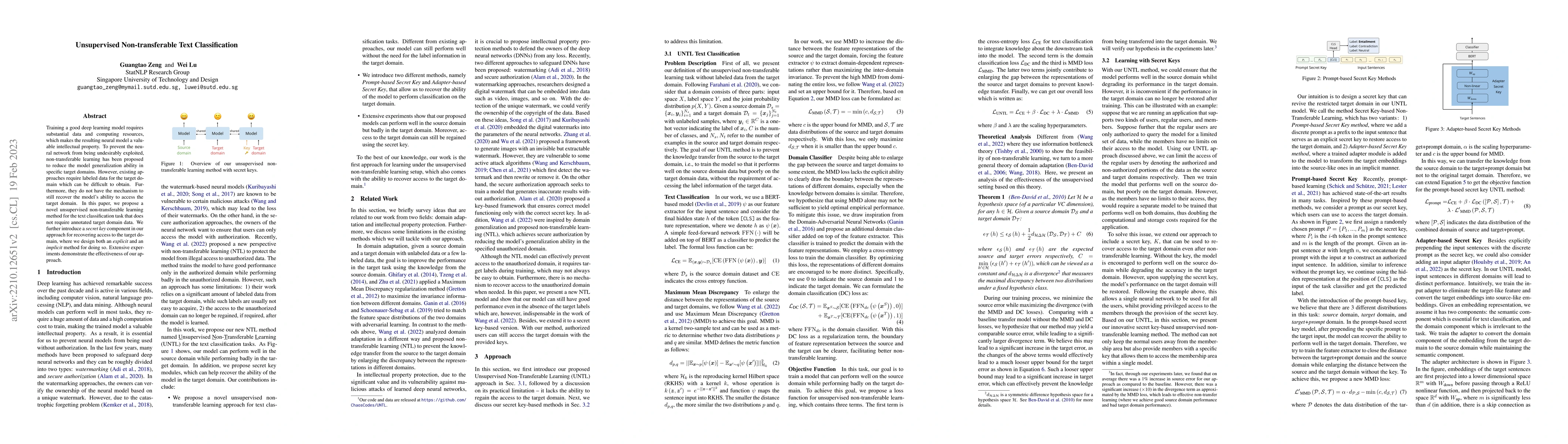 Thumbnail for Unsupervised Non-transferable Text Classification