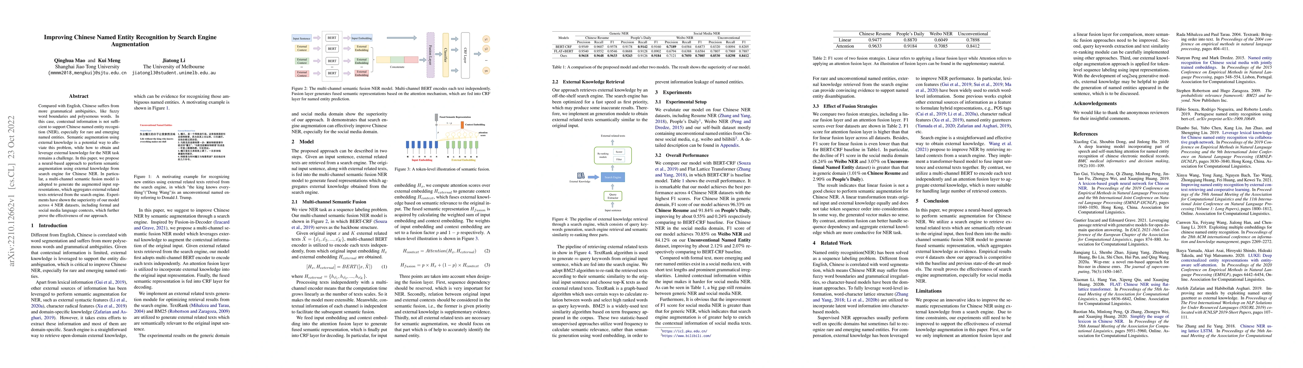 Thumbnail for Improving Chinese Named Entity Recognition by Search Engine Augmentation