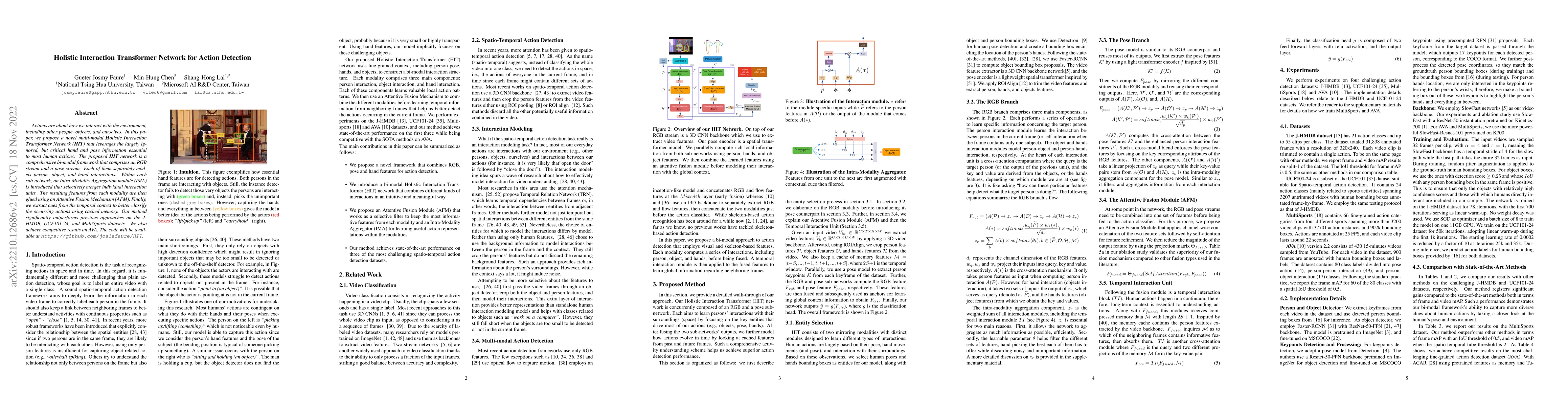 Thumbnail for Holistic Interaction Transformer Network for Action Detection