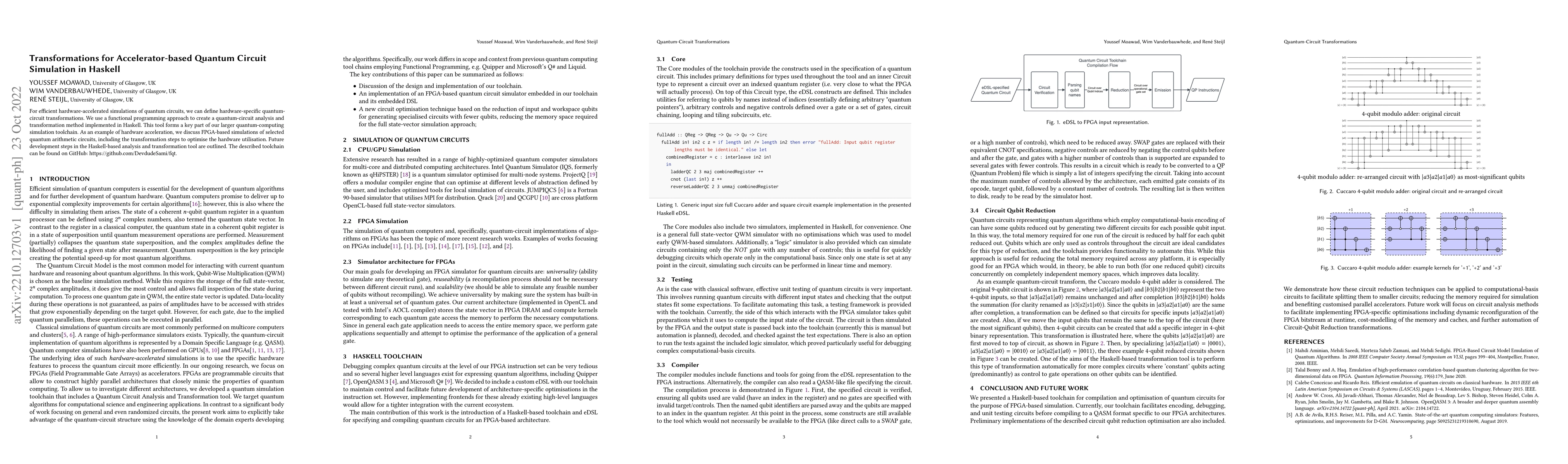 Thumbnail for Transformations for accelerator-based quantum circuit simulation in
  Haskell