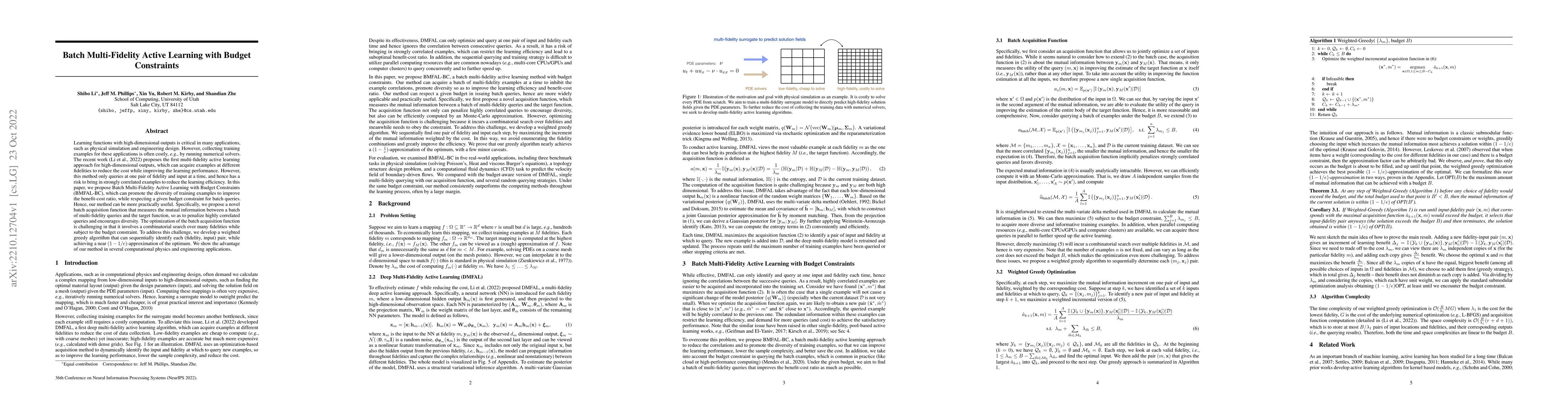 Thumbnail for Batch Multi-Fidelity Active Learning with Budget Constraints