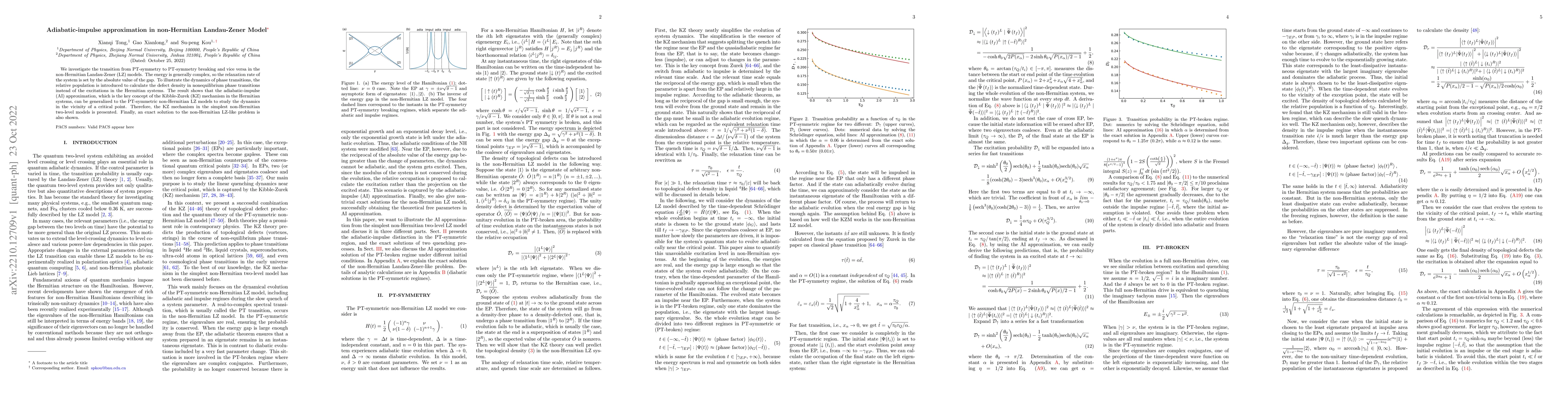 Thumbnail for Adiabatic-impulse approximation in non-Hermitian Landau-Zener Model