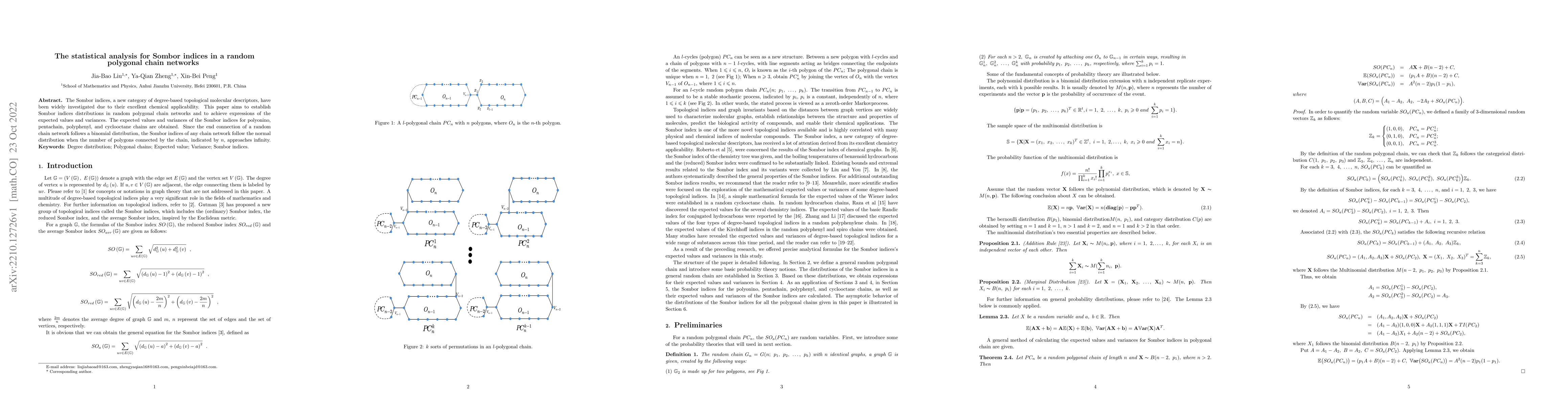 Thumbnail for The statistical analysis for Sombor indices in a random polygonal chain
  networks