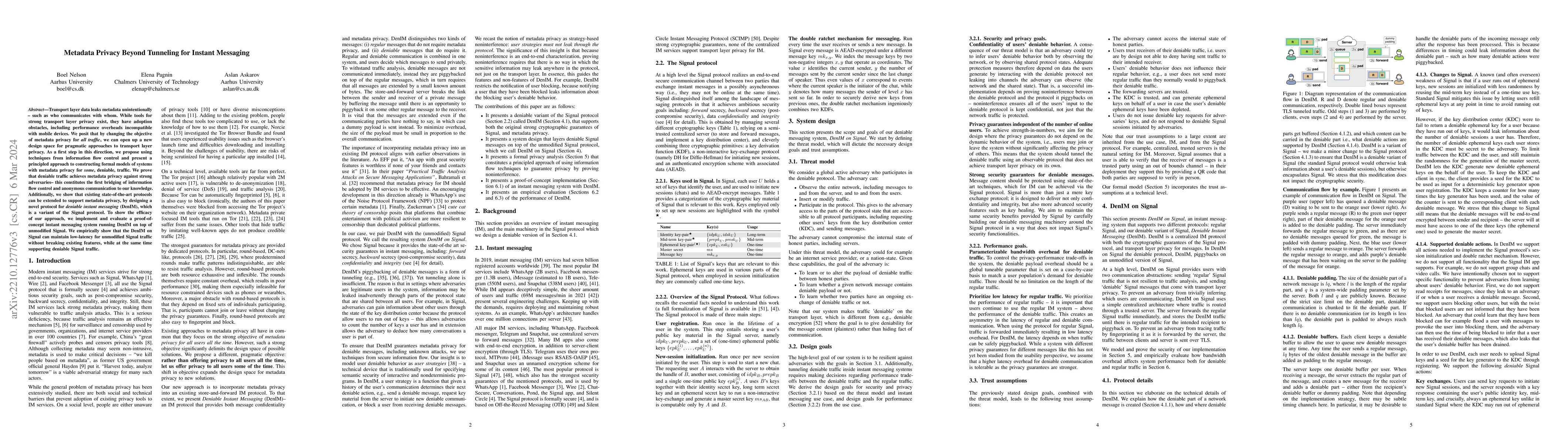 Thumbnail for Metadata Privacy Beyond Tunneling for Instant Messaging
