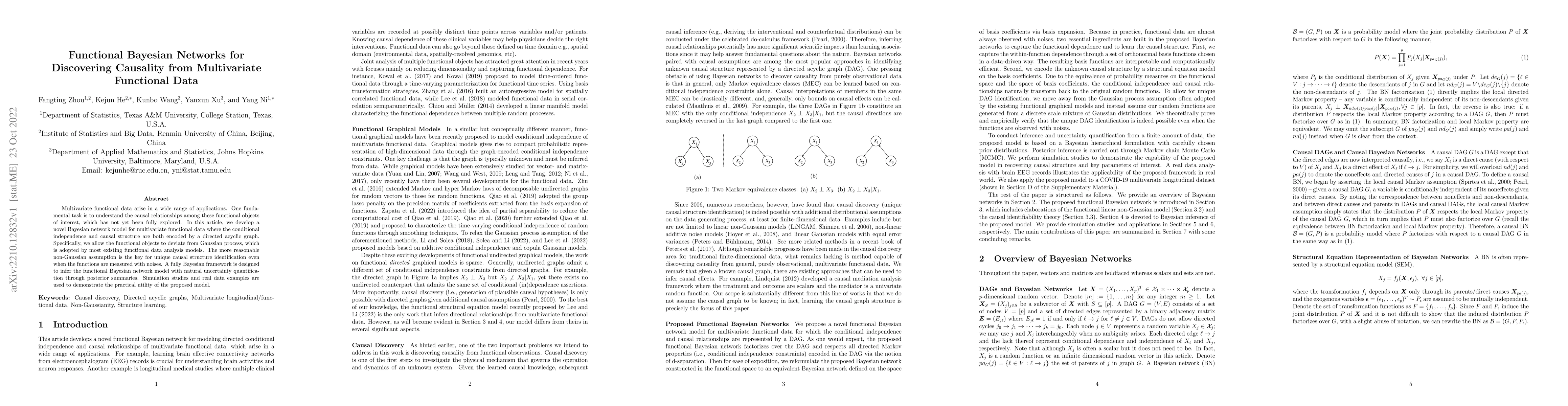Thumbnail for Functional Bayesian Networks for Discovering Causality from Multivariate
  Functional Data