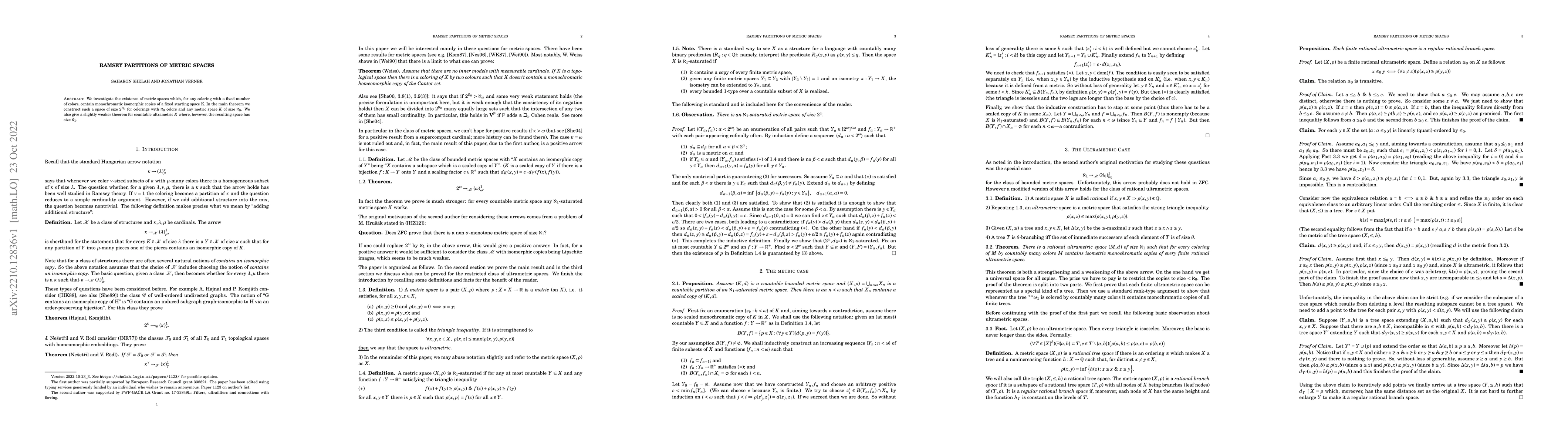 Thumbnail for Ramsey partitions of metric spaces