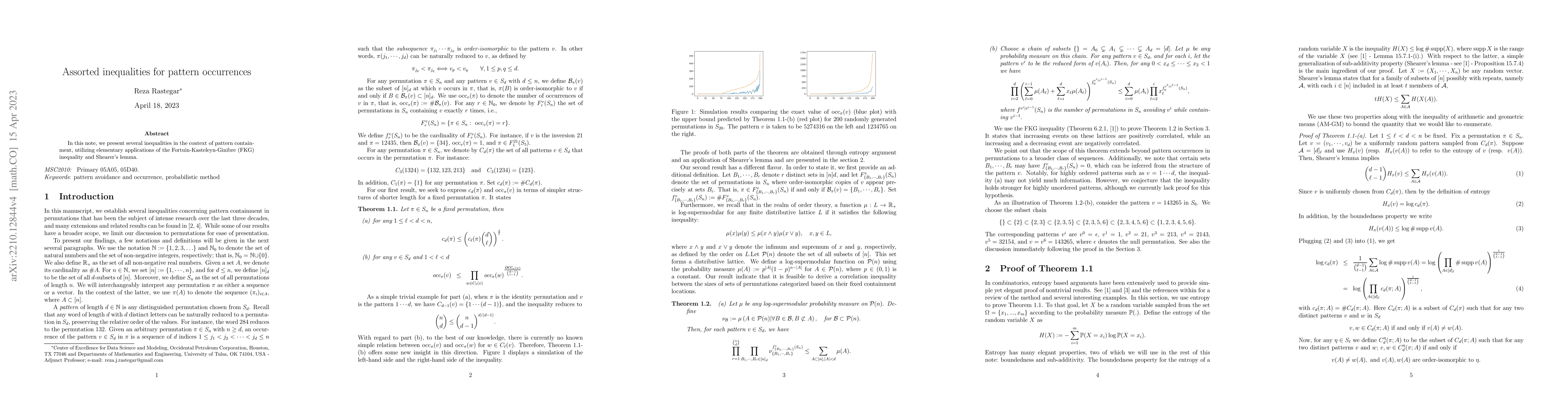 Thumbnail for Assorted inequalities for pattern occurrences