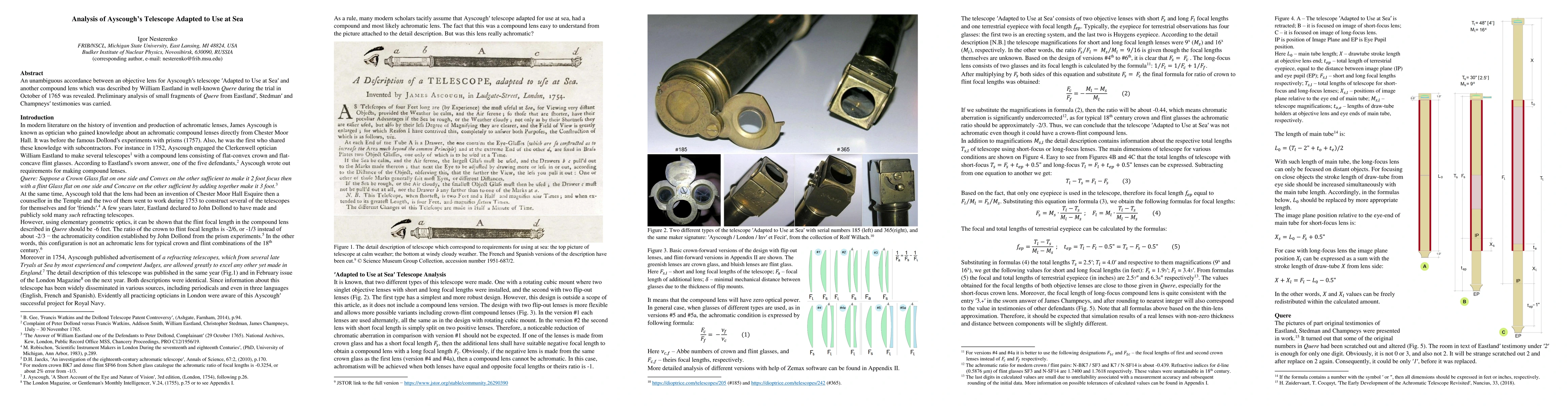 Thumbnail for Analysis of Ayscough's Telescope Adapted to Use at Sea
