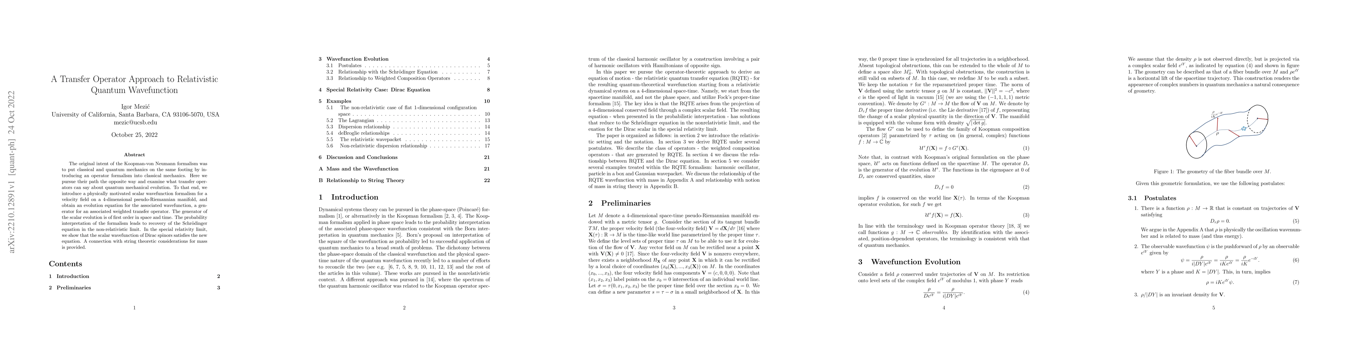 Thumbnail for A Transfer Operator Approach to Relativistic Quantum Wavefunction
