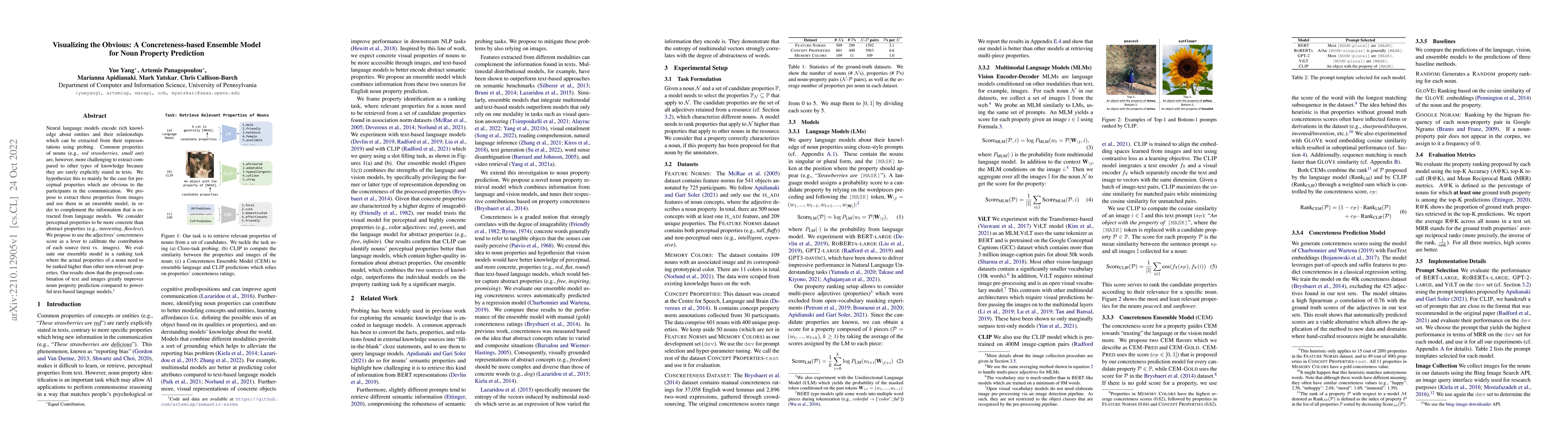 Thumbnail for Visualizing the Obvious: A Concreteness-based Ensemble Model for Noun
  Property Prediction
