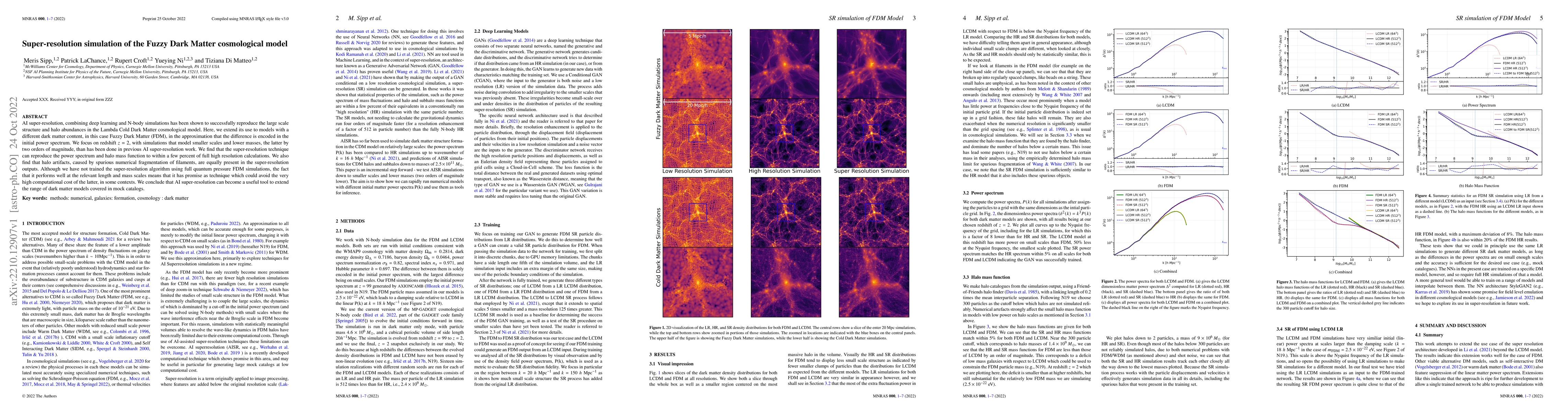 Thumbnail for Super-resolution simulation of the Fuzzy Dark Matter cosmological model