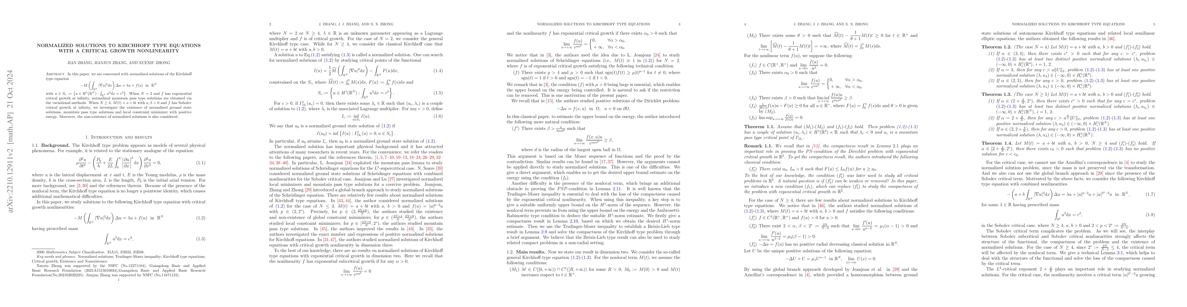 Thumbnail for Normalized solutions to Kirchhoff type equations with a critical growth
  nonlinearity