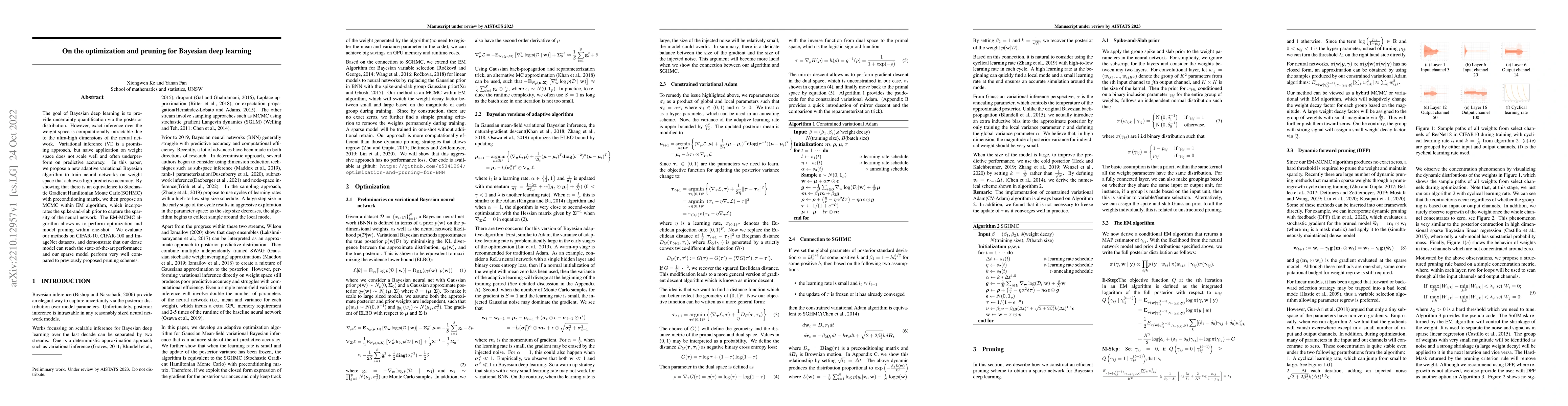 Thumbnail for On the optimization and pruning for Bayesian deep learning