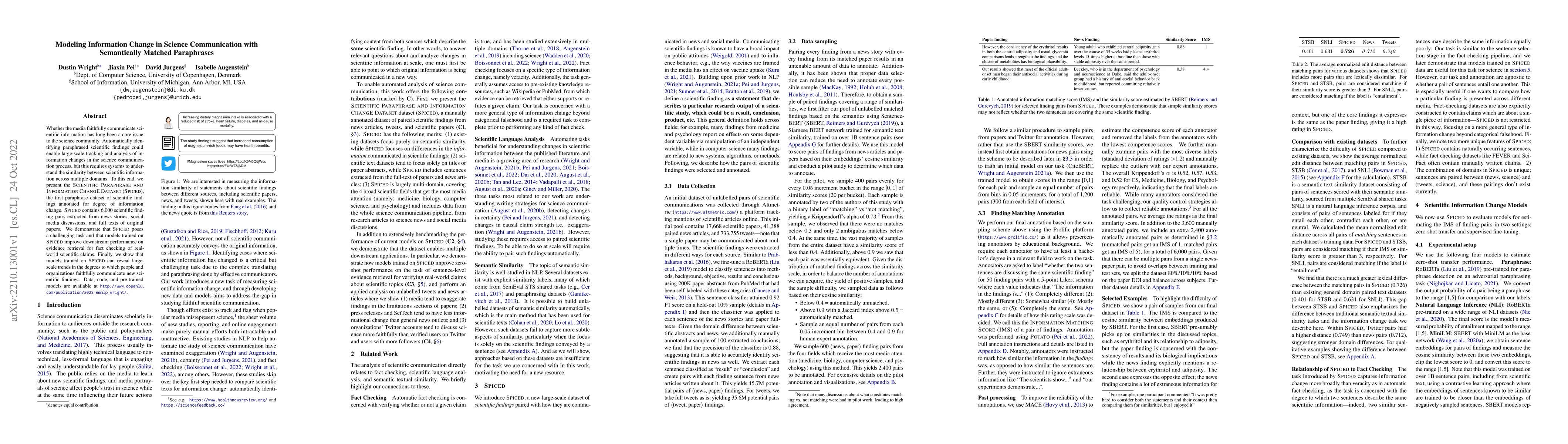 Thumbnail for Modeling Information Change in Science Communication with Semantically
  Matched Paraphrases