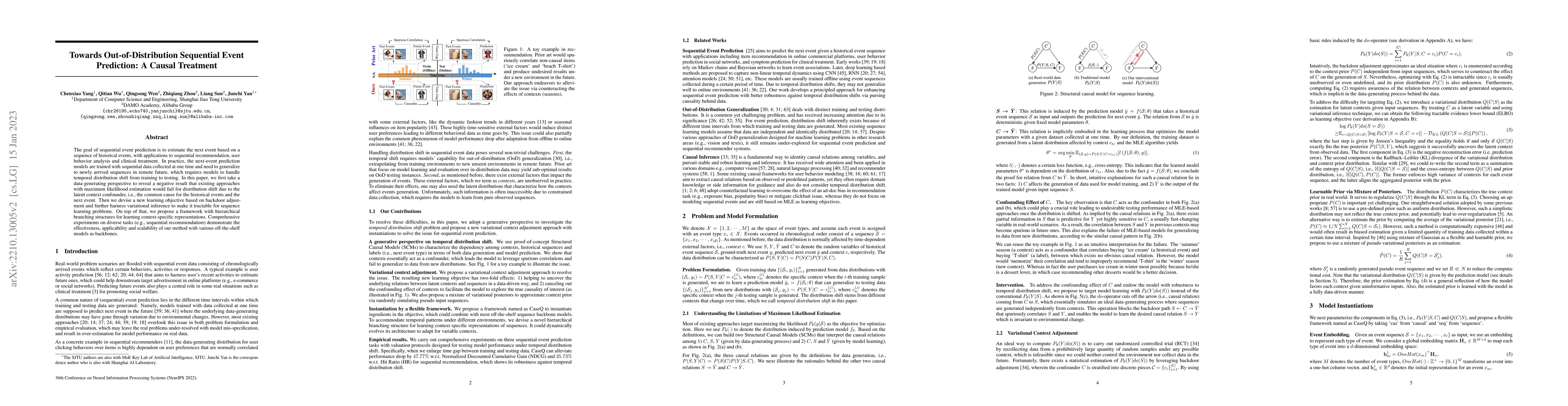 Thumbnail for Towards Out-of-Distribution Sequential Event Prediction: A Causal
  Treatment