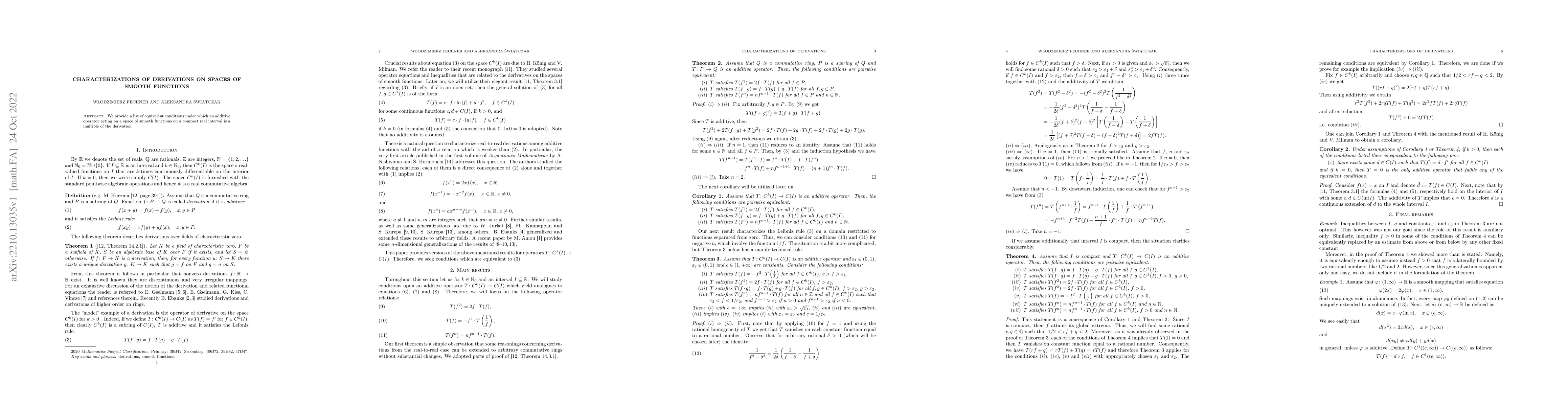 Thumbnail for Characterizations of derivations on spaces of smooth functions