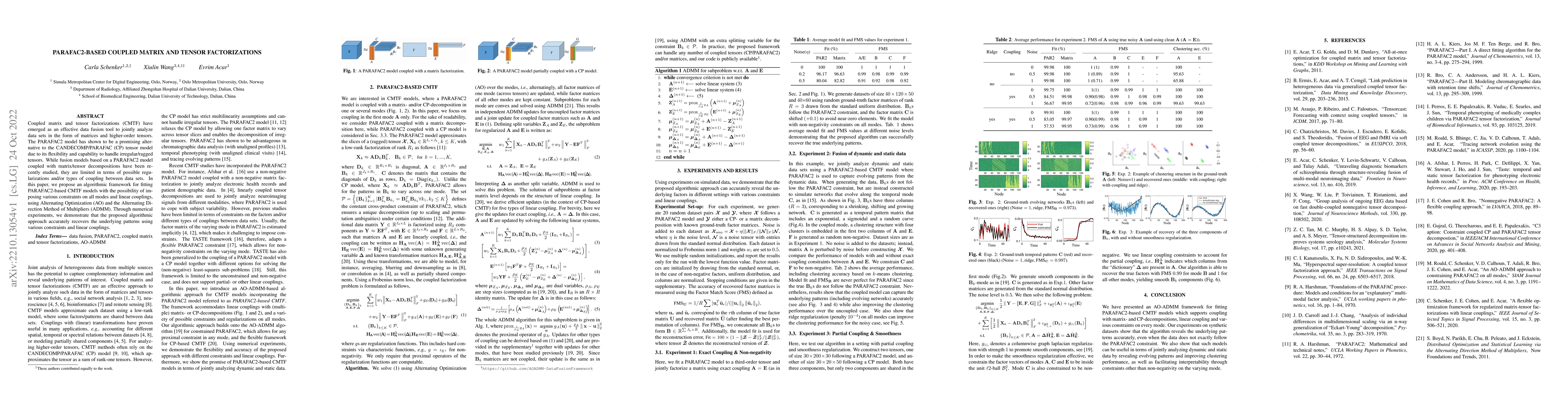 Thumbnail for PARAFAC2-based Coupled Matrix and Tensor Factorizations