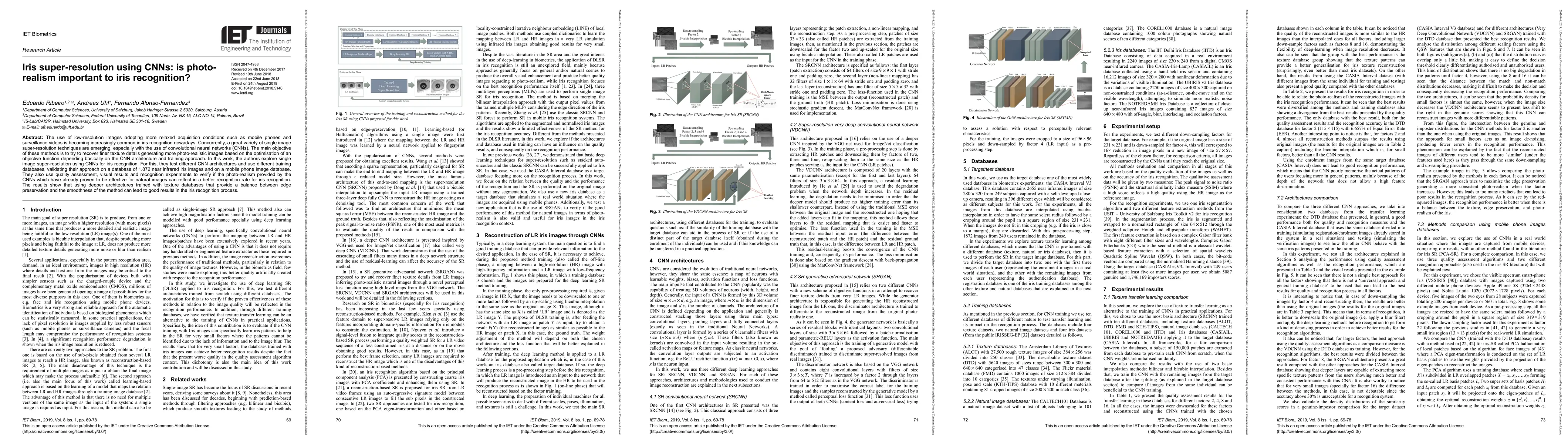 Thumbnail for Iris super-resolution using CNNs: is photo-realism important to iris
  recognition?
