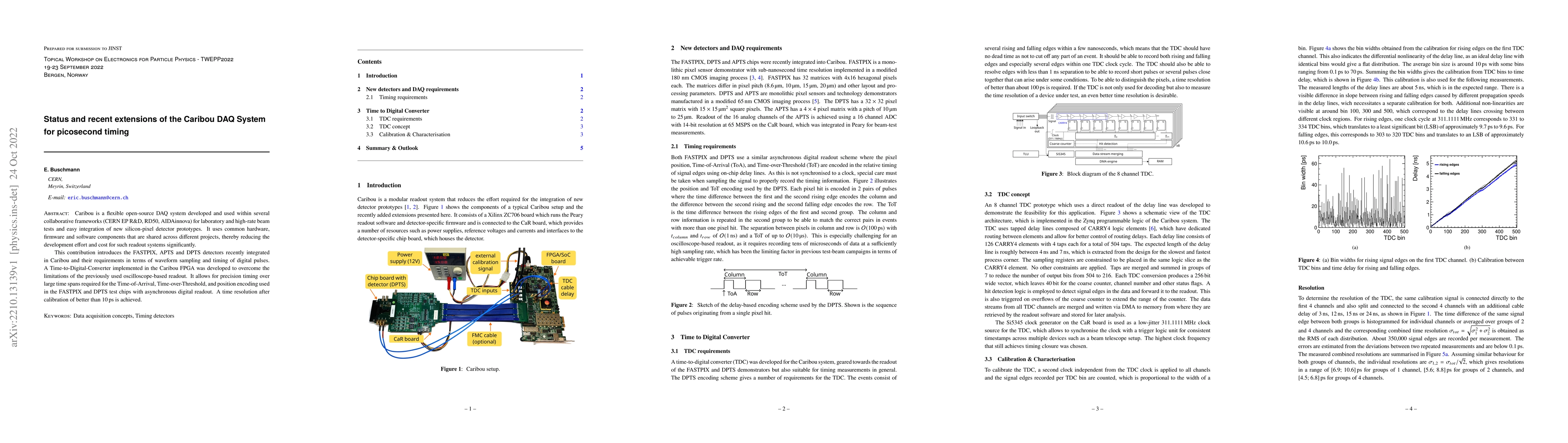 Thumbnail for Status and recent extensions of the Caribou DAQ System for picosecond
  timing
