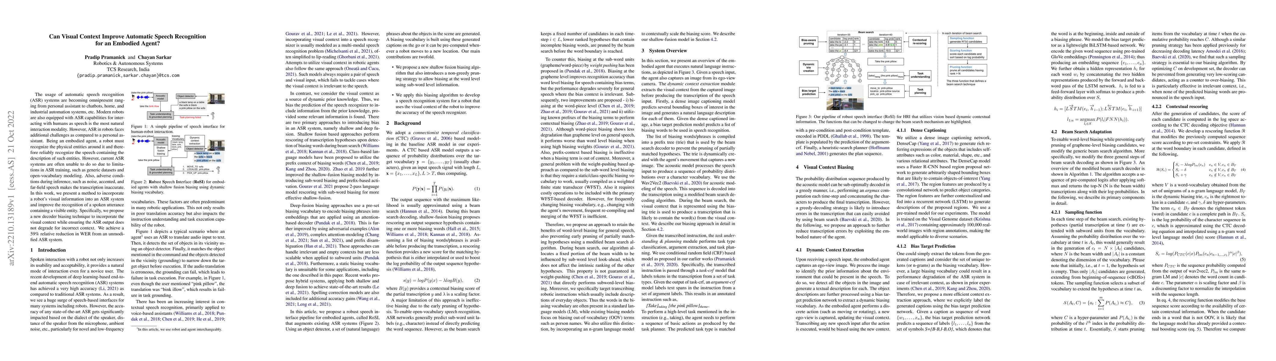 Thumbnail for Can Visual Context Improve Automatic Speech Recognition for an Embodied
  Agent?