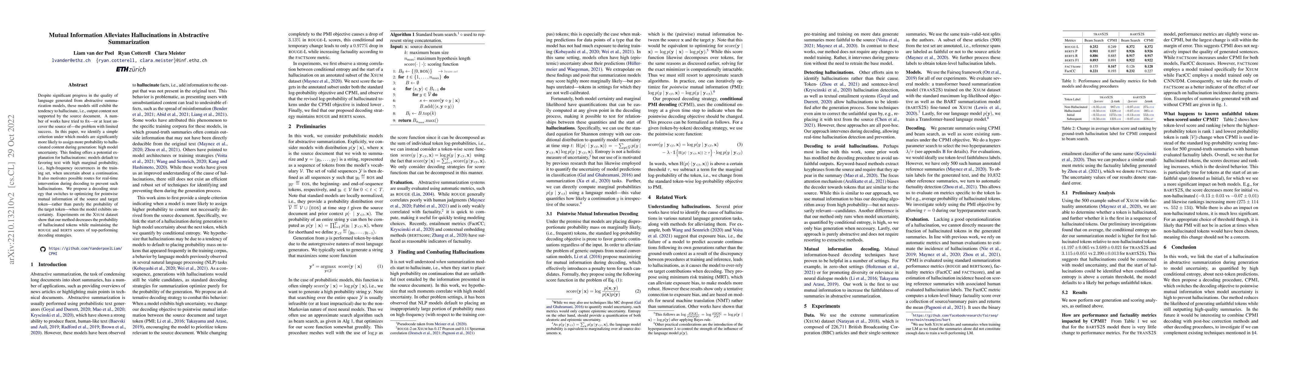 Thumbnail for Mutual Information Alleviates Hallucinations in Abstractive
  Summarization