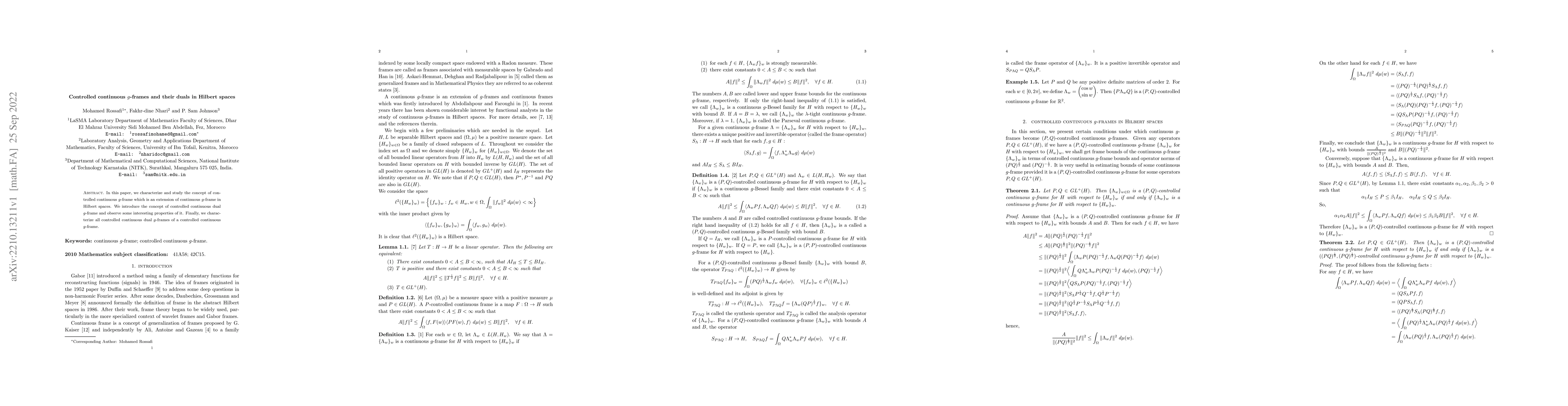 Thumbnail for Controlled continuous $g$-frames and their duals in Hilbert spaces