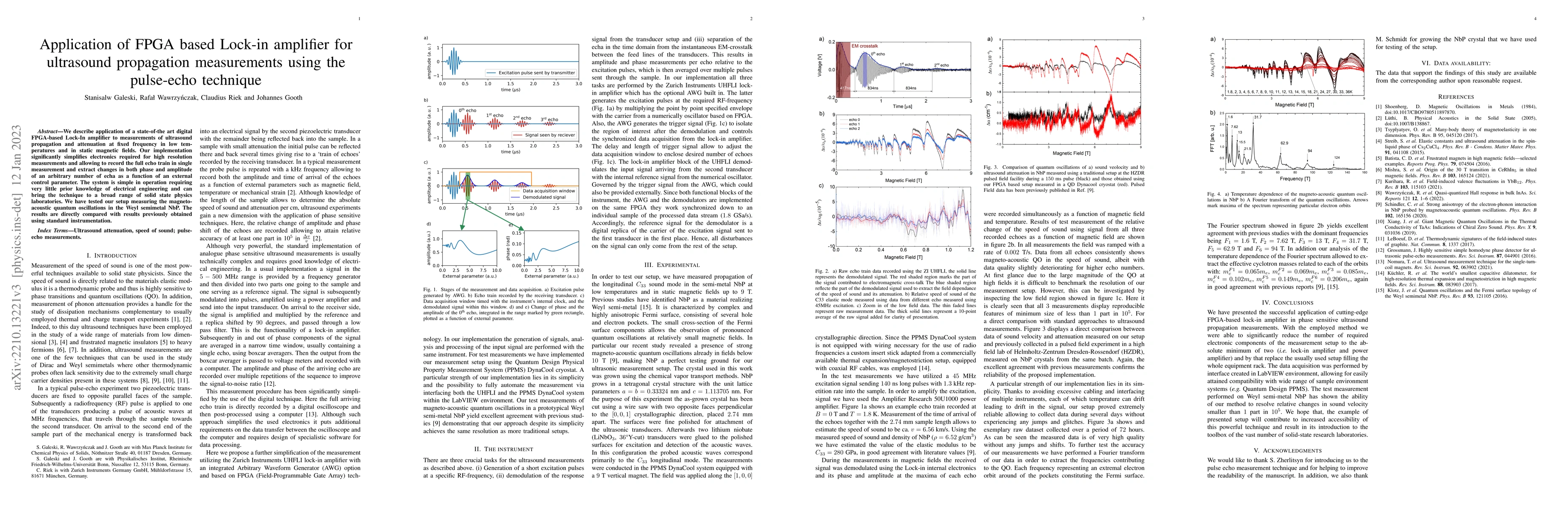 Thumbnail for Application of FPGA based Lock-in amplifier for ultrasound propagation
  measurements using the pulse-echo technique