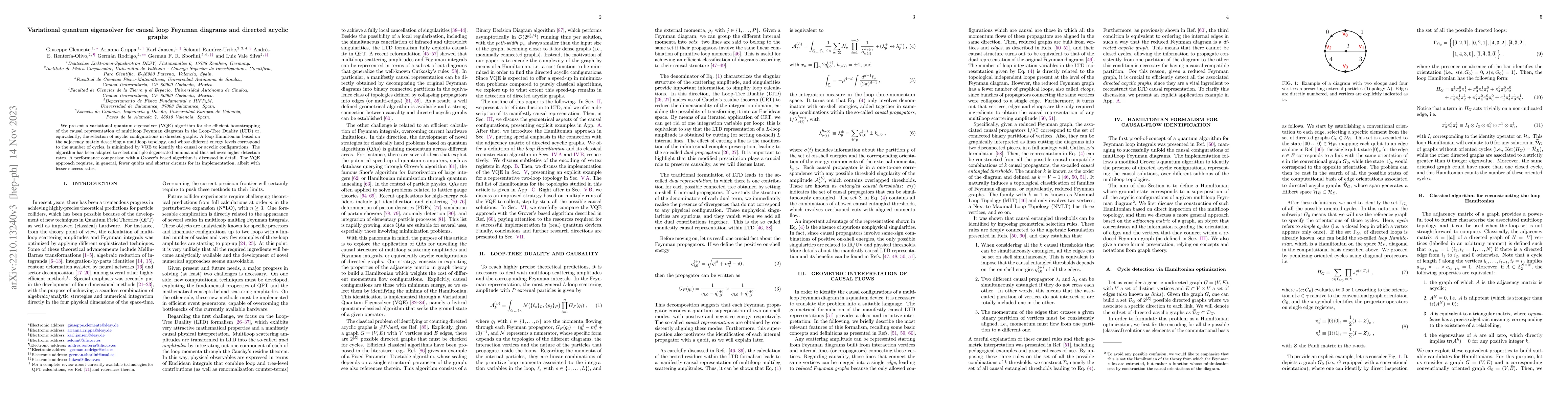 Thumbnail for Variational quantum eigensolver for causal loop Feynman diagrams and
  directed acyclic graphs