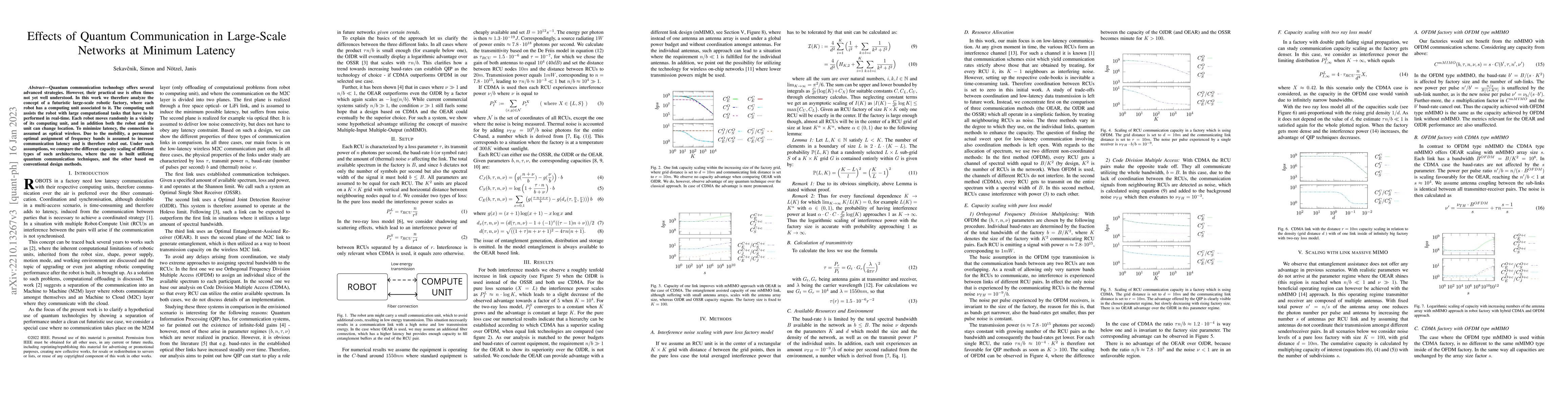 Thumbnail for Effects of Quantum Communication in Large-Scale Networks at Minimum
  Latency