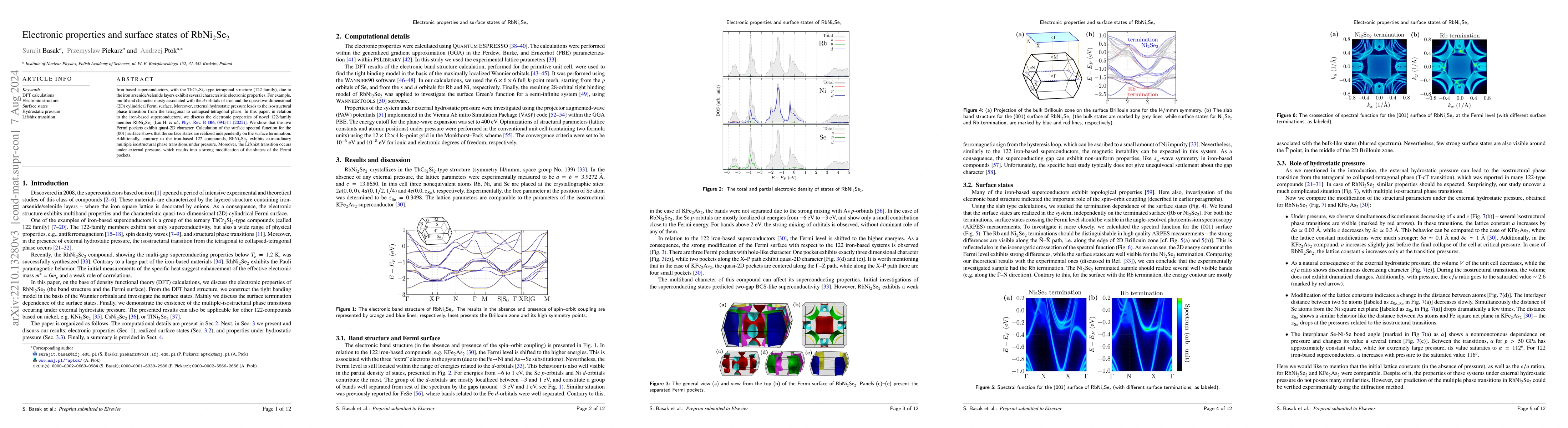 Thumbnail for Electronic properties and surface states of RbNi$_2$Se$_2$