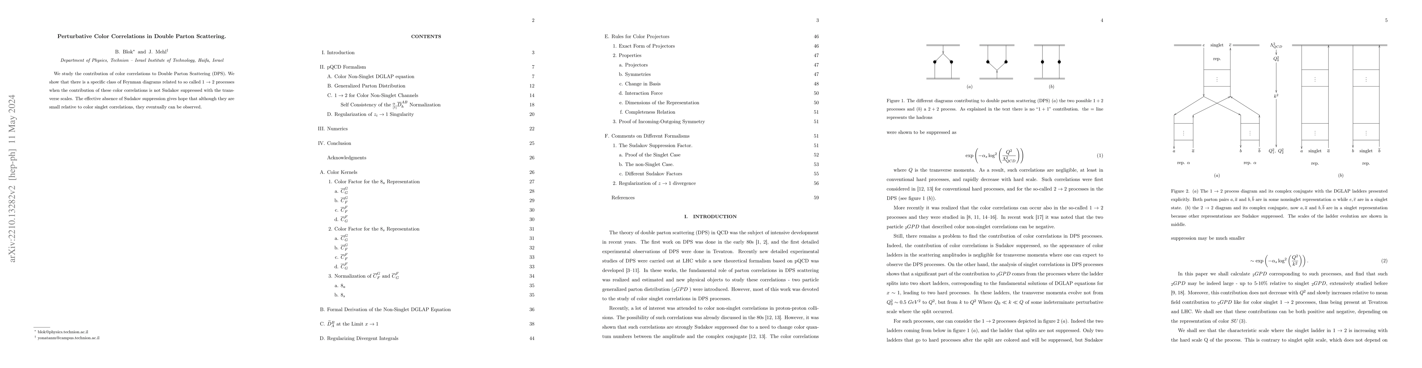 Thumbnail for Perturbative Color Correlations in Double Parton Scattering