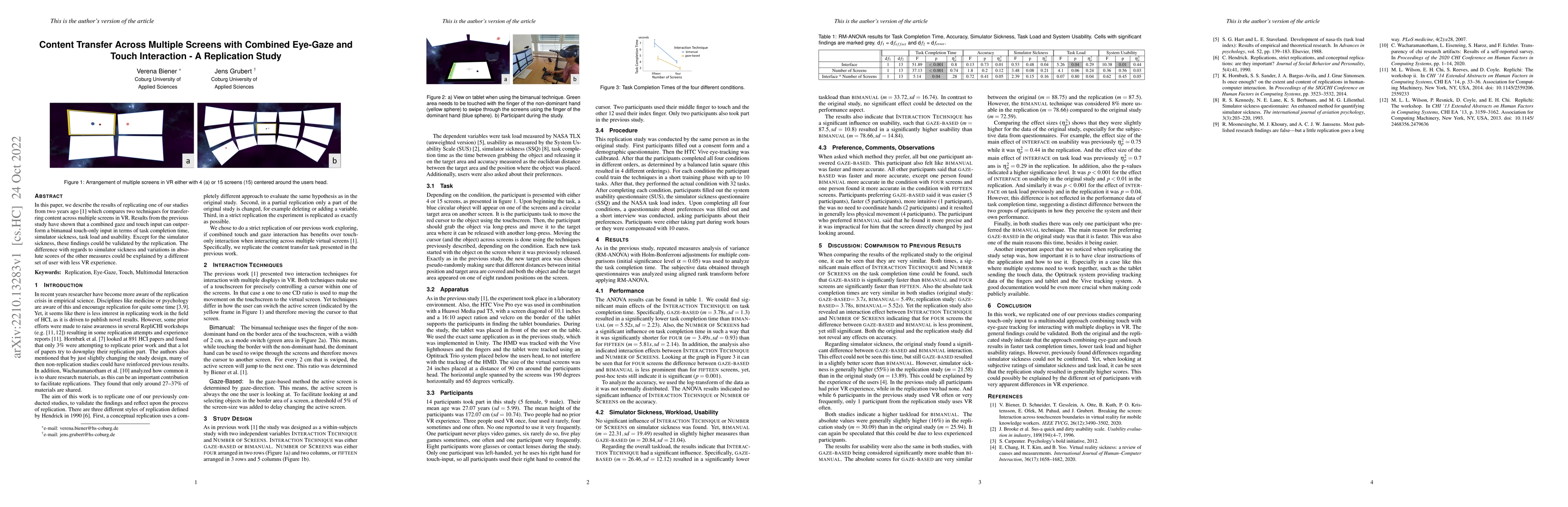 Thumbnail for Content Transfer Across Multiple Screens with Combined Eye-Gaze and
  Touch Interaction -- A Replication Study