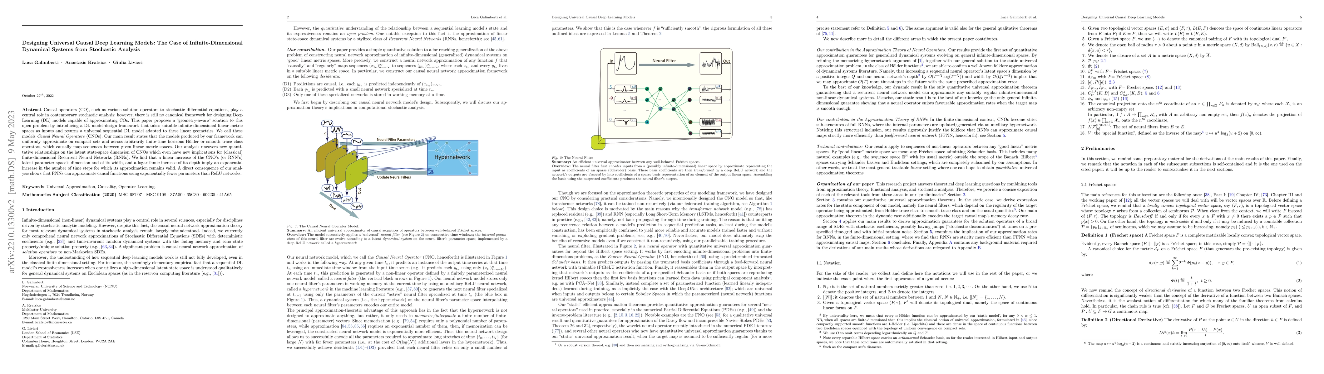 Thumbnail for Designing Universal Causal Deep Learning Models: The Case of
  Infinite-Dimensional Dynamical Systems from Stochastic Analysis