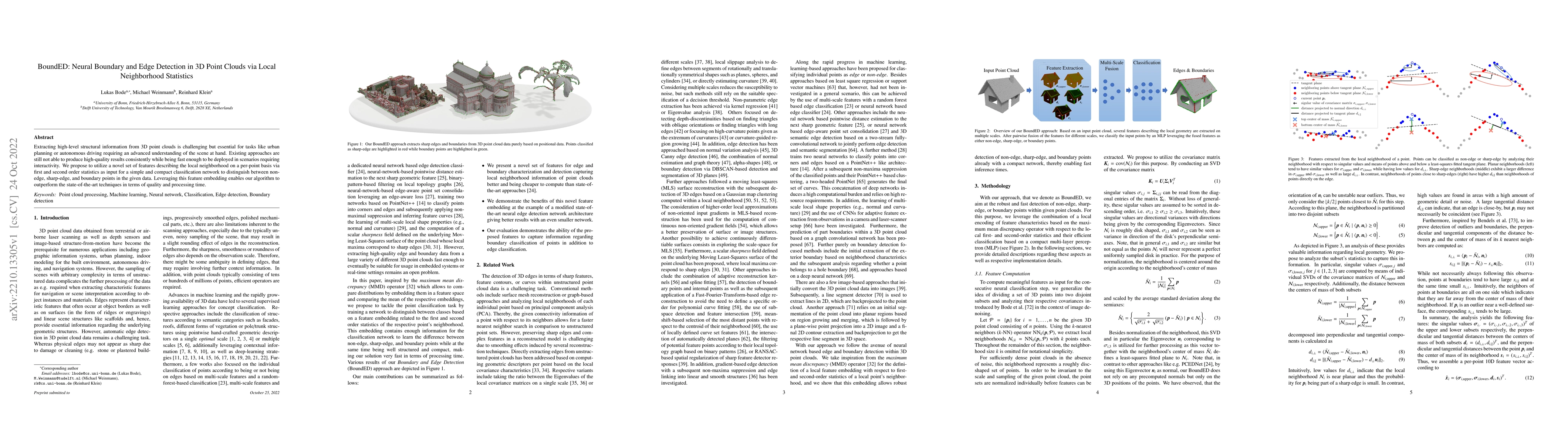 Thumbnail for BoundED: Neural Boundary and Edge Detection in 3D Point Clouds via Local
  Neighborhood Statistics