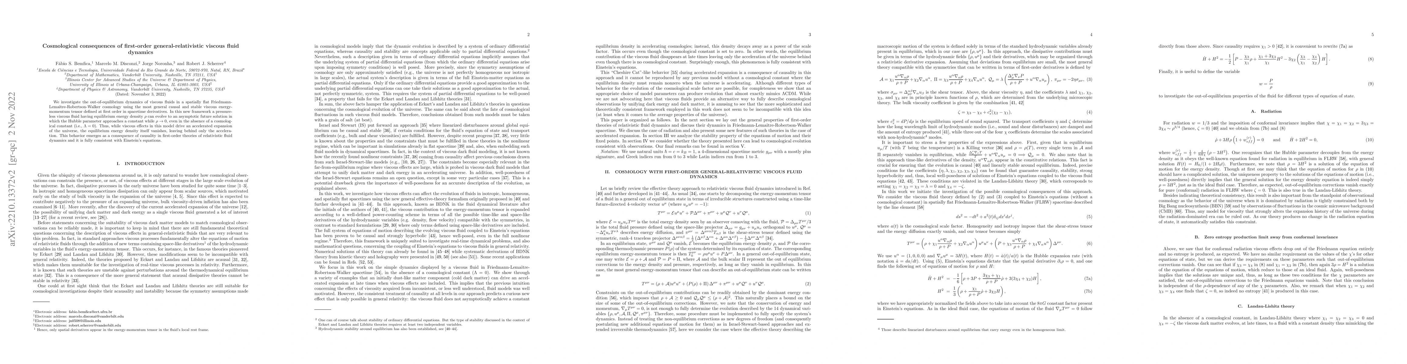 Thumbnail for Cosmological consequences of first-order general-relativistic viscous
  fluid dynamics