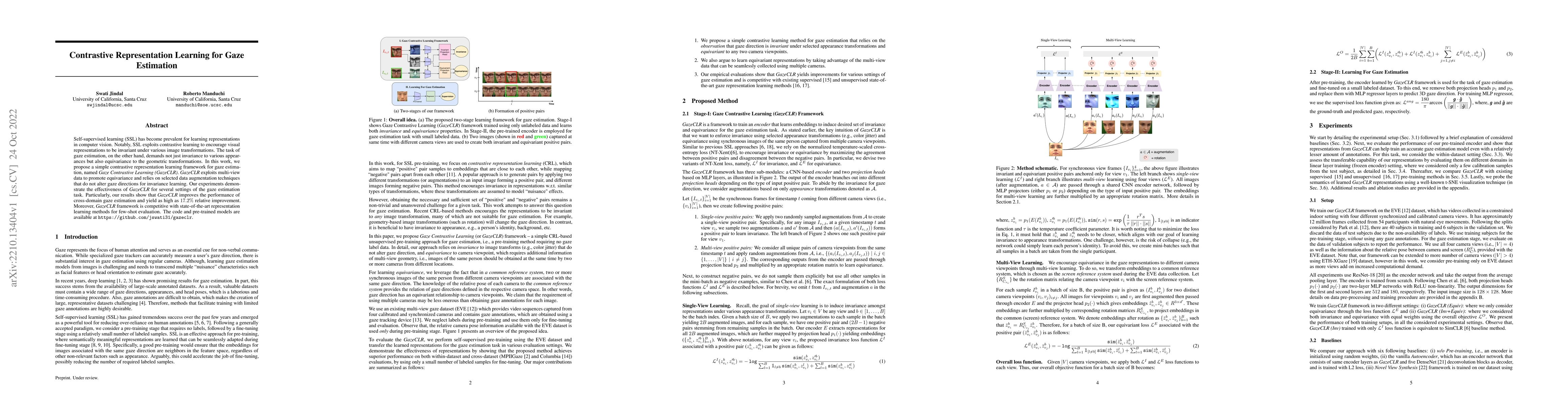 Thumbnail for Contrastive Representation Learning for Gaze Estimation