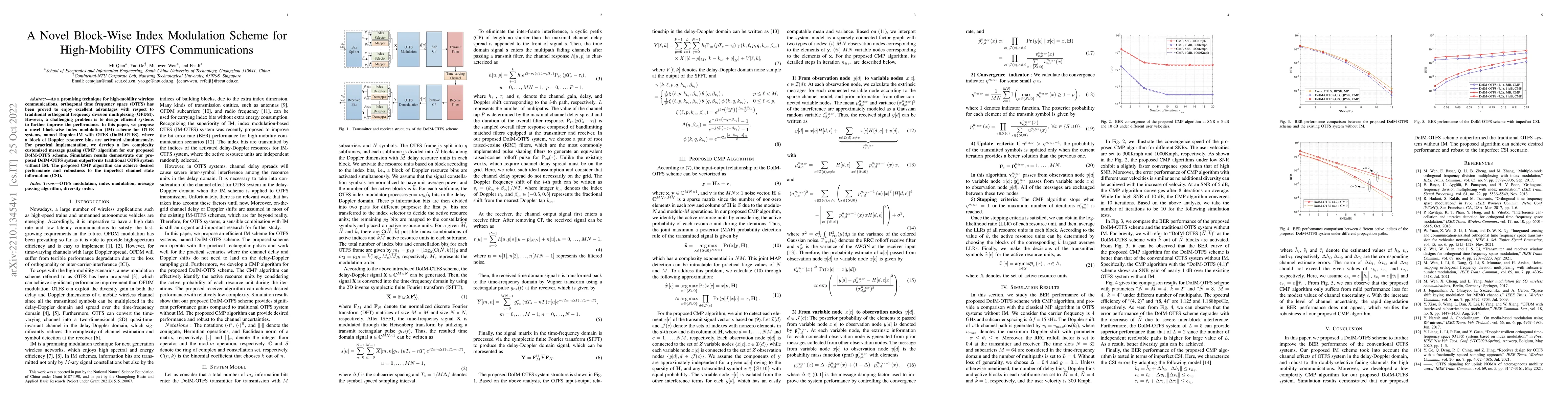 Thumbnail for A Novel Block-Wise Index Modulation Scheme for High-Mobility OTFS
  Communications