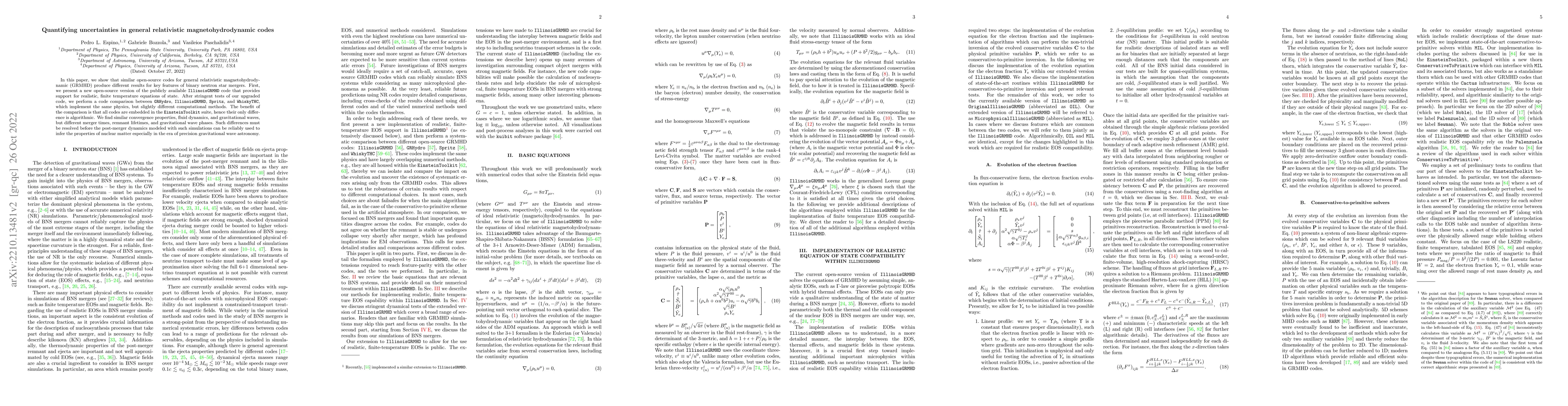 Thumbnail for Quantifying uncertainties in general relativistic magnetohydrodynamic
  codes