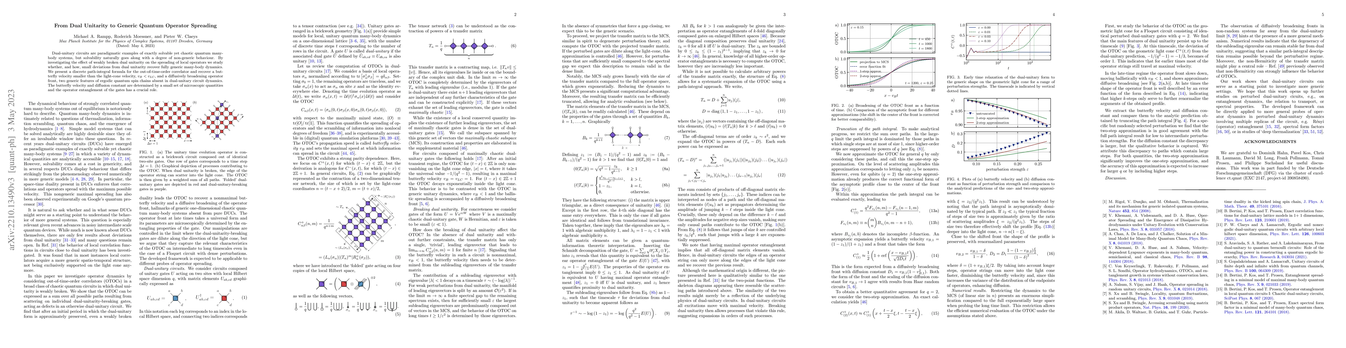 Thumbnail for From Dual Unitarity to Generic Quantum Operator Spreading