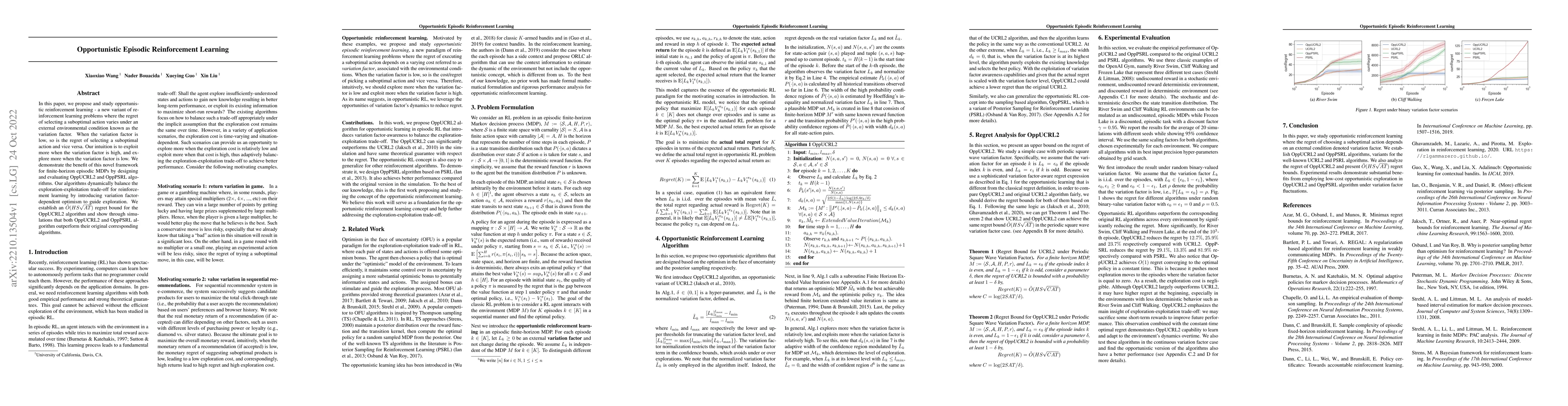 Thumbnail for Opportunistic Episodic Reinforcement Learning